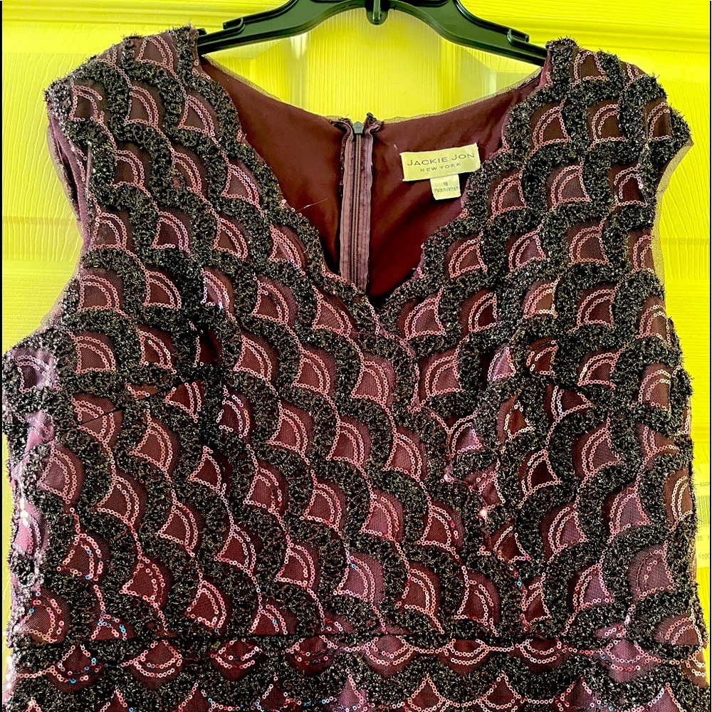 Purple lace sequins dress size 10